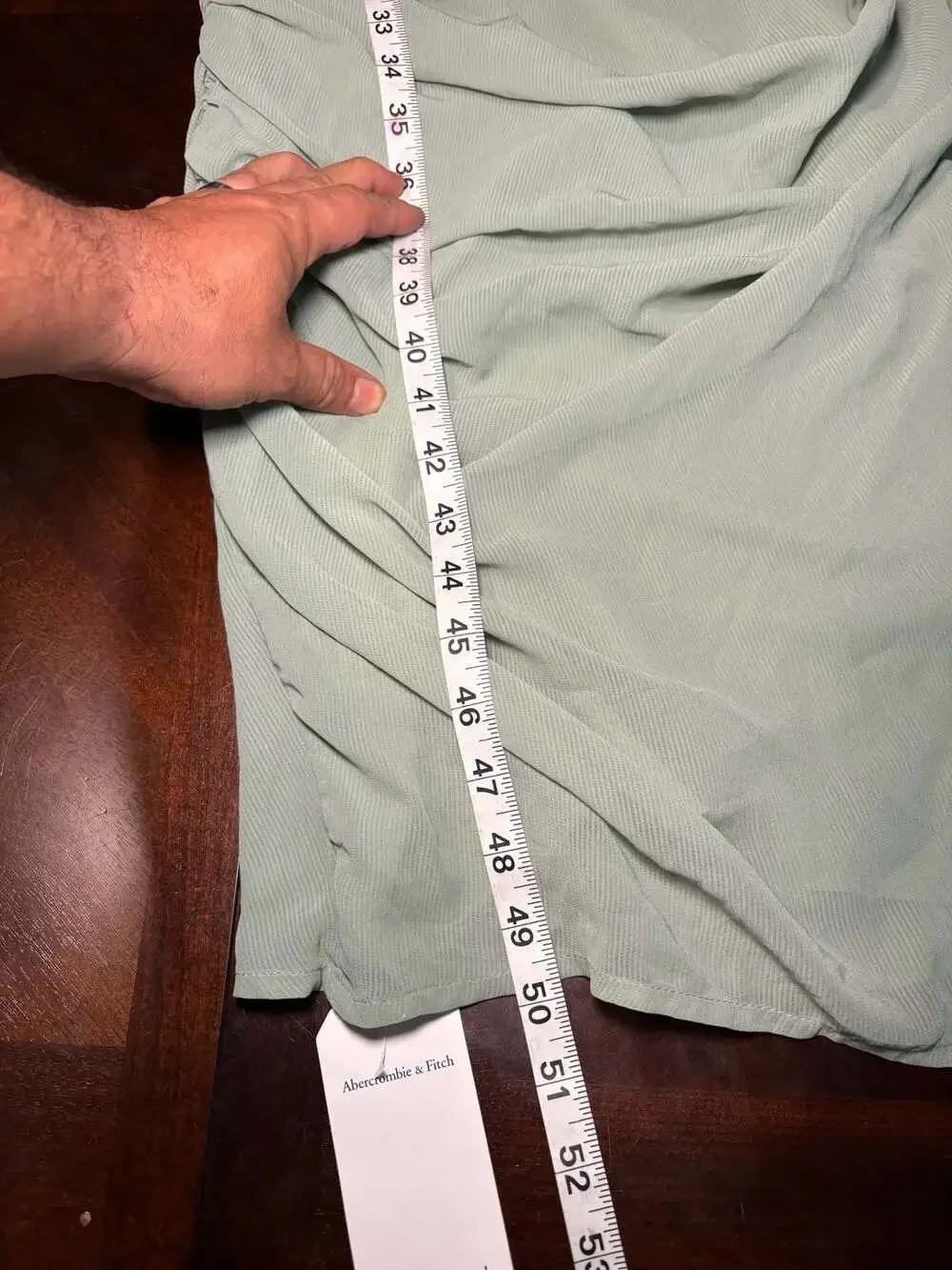 Abercrombie & Fitch Women’s Green Ruched Maxi Dress Size Medium Petite NWT